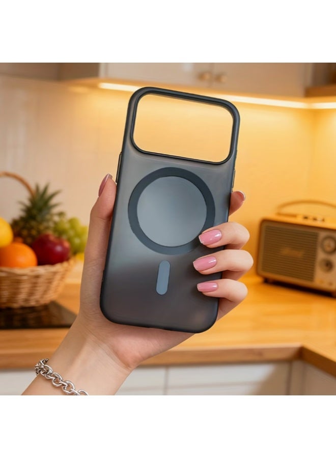 جراب ماج سيف الفاخر غير اللامع لهاتف آيفون 17 برو، غطاء مغناطيسي رفيع مقاوم للصدمات | أزرق داكن